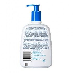 Cetaphil, émulsion nettoyante fluide, convient au visage et au corps pour les peaux sensibles, sèches et intolérantes, taille...