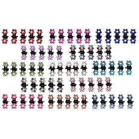 ANBALA Pince à Cheveux Pinces à Cheveux 65pcs Mini Pinces à Cheveux Mélange Coloré Fleur Cheveux Accessoires pour Femmes