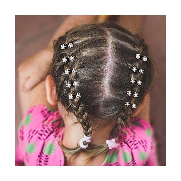 ANBALA Pince à Cheveux Pinces à Cheveux 65pcs Mini Pinces à Cheveux Mélange Coloré Fleur Cheveux Accessoires pour Femmes