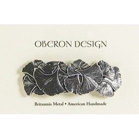 Ginkgo Pince à Cheveux | Barrette en Métal | Accessoire pour Cheveux | Fabriqué à la main par Oberon Design