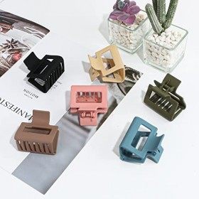 SYGY Lot de 6 pinces à cheveux carrées de 6,1 cm pour femmes et filles, pinces à cheveux moyennes pour cheveux fins/épais, an