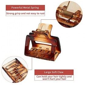 Lot de 6 pinces à cheveux carrées de 5,1 cm pour femme/fille, petites pinces rectangulaires pour cheveux, accessoires de coif