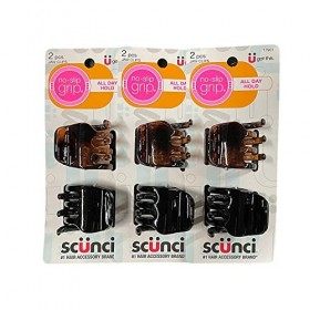 Scunci Lot de 3 pinces à mâchoires antidérapantes 3,5 cm