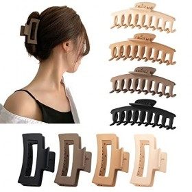 Lot de 8 pinces à cheveux pour femme - Pinces à cheveux pour filles - Forte - Grande tenue - Pour cheveux épais et fins - 10,