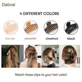 Lot de 8 pinces à cheveux pour femme - Pinces à cheveux pour filles - Forte - Grande tenue - Pour cheveux épais et fins - 10,