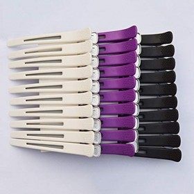 Egurs 10 pièces 11.5 cm Compartiment de coiffure Clips Pinces Crocodiles Cheveux Pinces Cheveux Coiffeur Professionnelle,viol