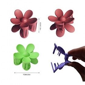 Barettes Cheveux Fille Femme Fleur, 8 PièCes Pinces Cheveux Hair Clip Pinces à Griffes Mates Mignonnes Pour Cheveux éPais, An