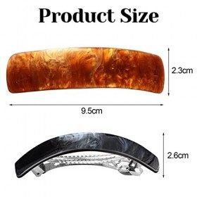 6Pcs Grandes Barrettes à Cheveux Automatiques Pinces à Cheveux Barrettes Clip,Rectangle Barrettes Clip Français, Forme rectan