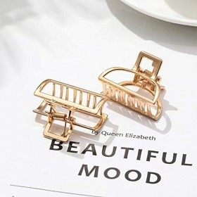 Runmi Lot de 2 pinces à cheveux dorées en métal - Design français - Accessoires pour cheveux pour femmes et filles