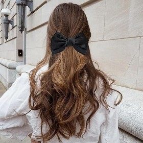 KEYRI Lot de 4 Pinces à Cheveux Gros Nœud Barrette Française Papillon Épingle à Cheveux Bowknot Cheveux Barrettes Grand Arc B