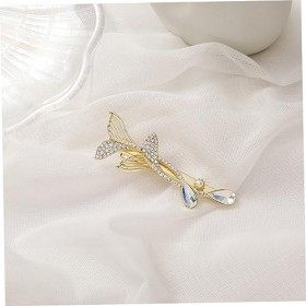 LALAFINA Côté Clip Strass Strass Barrettes Pour Femmes Français Barrette Queue De Poisson Cheveux Épingles À Cheveux En Allia