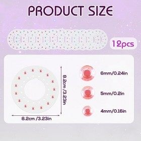 12 Feuilles de Gemmes de Recharge pour Hair Bedazzler, Colorées Bijou de Cheveux Bling Bling, Diamants pour Cheveux, Cheveux 