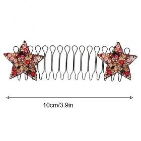 5pcs pinces à cheveux étoiles invisibles, pinces à cheveux étoiles colorées, couvre-chefs pour femmes avec bijoux de cheveux 