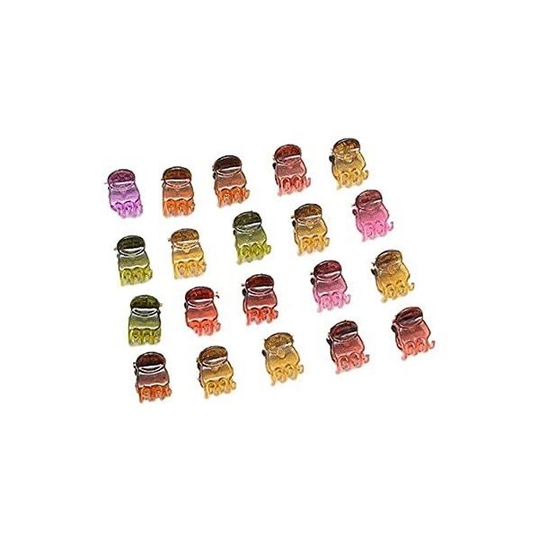 12 pièces/ensemble Pinces à cheveux en plastique Griffes Mini Crabe Accessoires Sans Pinces à Cheveux Cadeaux Mode Filles Gri