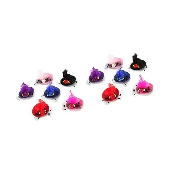 Beavorty 36 Pièces Mini Pinces À Cheveux Épingles À Cheveux Mini Chapeaux Miniatures Costume Pinces À Cheveux Pour Vêtements 