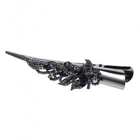 Beavorty Rétro Grande Pince À Corne En Métal Avec Strass Coiffure Pince À Bec De Canard Accessoires Pour Cheveux En Cristal S