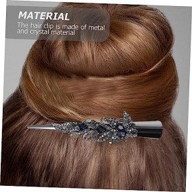 Beavorty Rétro Grande Pince À Corne En Métal Avec Strass Coiffure Pince À Bec De Canard Accessoires Pour Cheveux En Cristal S