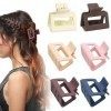 Hriymtd Ensemble de Pinces à Cheveux, 6 épingles à Cheveux Mates pour Femmes et Filles, Antidérapantes et Tendance, Adaptées 