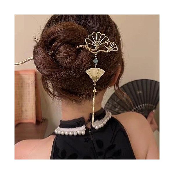 épingle à cheveux Diamond Bead Fan Fringe Hair Card légère fourche de luxe antique coupe - vent hanches accessoires de cheveu