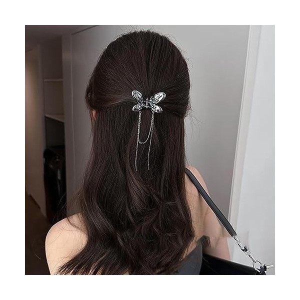 épingle à cheveux Butterfly Fringe high horse tail hair clip pour femme half Warp Shark clip