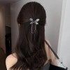 épingle à cheveux Butterfly Fringe high horse tail hair clip pour femme half Warp Shark clip