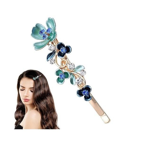 Barrette à cheveux en forme de fleur | Petites pinces à cheveux colorées pour femme | Accessoires de coiffure pour rendez-vou