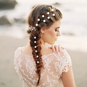 Épingle à Cheveux de Marriage, GuKKK Lot de 80 Pièces Accessoires de Cheveux, Pince a Forme de U, Épingle à Cheveux de Mariée