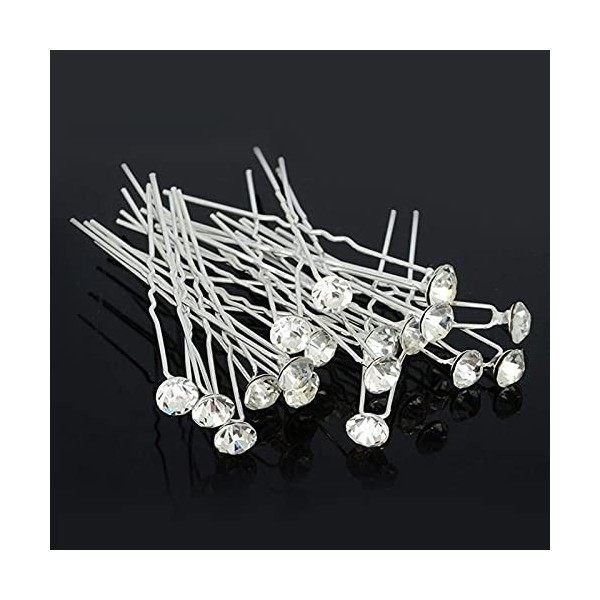 30pcs Pince à cheveux de diamant en forme de U,Épingle à cheveux de Diamants forme, Épingle à Cheveux de Marriage,Mariée Perl