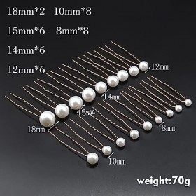 Doelent 36 Pcs Épingles à Cheveux de Mariage,Accessoire Cheveux Mariage en Perle Mariée en forme de U bijoux de cheveux Pour 