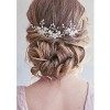 Unicra Wedding Flower Épingles À Cheveux De Mariée Coiffures Pièces De Cheveux De Mariage Accessoires de mariée Lot de 3 a