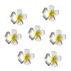 QUUPY Lot de 12 pinces à cheveux en mousse de 6 cm avec fleur de plumeria hawaïenne - Pour mariage, fête, plage, décoration -