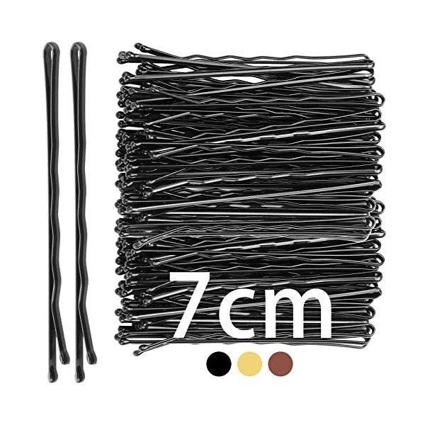 Mbsomnus 50 Pièces Epingle Cheveux, 7cm Pince Plate Cheveux, Longue Epingle à Cheveux, Bobby Pins pour Femmes Filles & Adapté