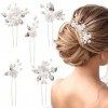 5 Pièces Épingle à Cheveux de Mariage Accessoires cheveux Mariage Mariée Coiffures Pièces De Cheveux Perle Pinces à Cheveux S