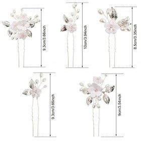 5 Pièces Épingle à Cheveux de Mariage Accessoires cheveux Mariage Mariée Coiffures Pièces De Cheveux Perle Pinces à Cheveux S