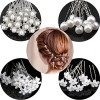 20Pcs Épingles À Cheveux De Mariée, Épingles À Cheveux De Perle De Mariage Perle Fleur Cristal Strass Pinces À Cheveux Demois