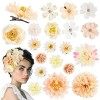 21PCS Barrette Fleur Artificielle Pince à Cheveux Bohême Hair Clips Multicolore Epingle à Cheveux pour les Femmes Filles Hawa