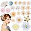 21PCS Barrette Fleur Artificielle Pince à Cheveux Bohême Hair Clips Multicolore Epingle à Cheveux pour les Femmes Filles Hawa