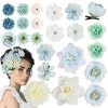 21PCS Barrette Fleur Artificielle Pince à Cheveux Bohême Hair Clips Multicolore Epingle à Cheveux pour les Femmes Filles Hawa