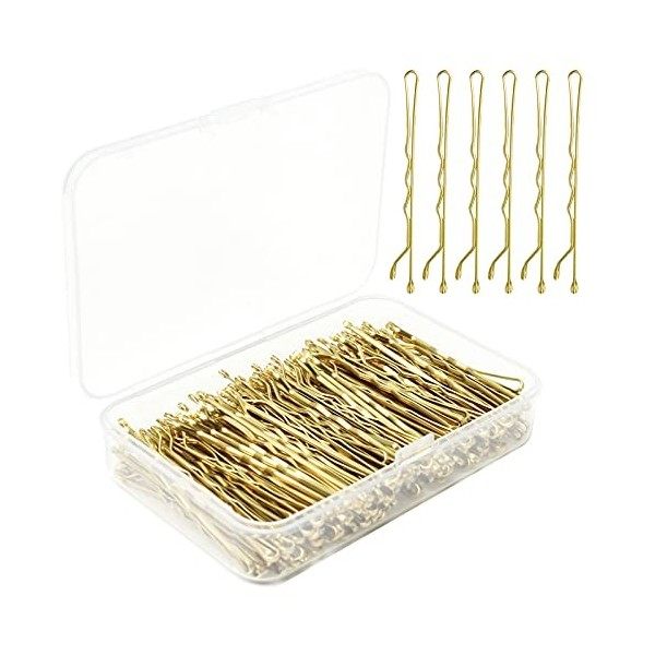 Cooetr Épingles à Cheveux 150 Pièces de 5 cm Pinces à Cheveux en Métal Invisible Bobby Pins pour Femmes Filles,Pinces à Cheve