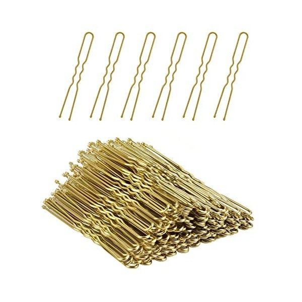 50 pièces Kit Epingles à Cheveux 6 cm/2.36inch Pince à Cheveux à Maintien pour Femmes Filles et Salon de Coiffure Marron …