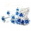 Accessoires cheveux coiffure mariage 1 lot de 5 épingles à chignon fleur à strass bleu roi