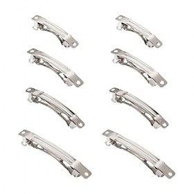 Craftdady Lot de 100 barrettes françaises vierges en fer 4 tailles 30/39/59/78 mm de long platine pour la fabrication dacces