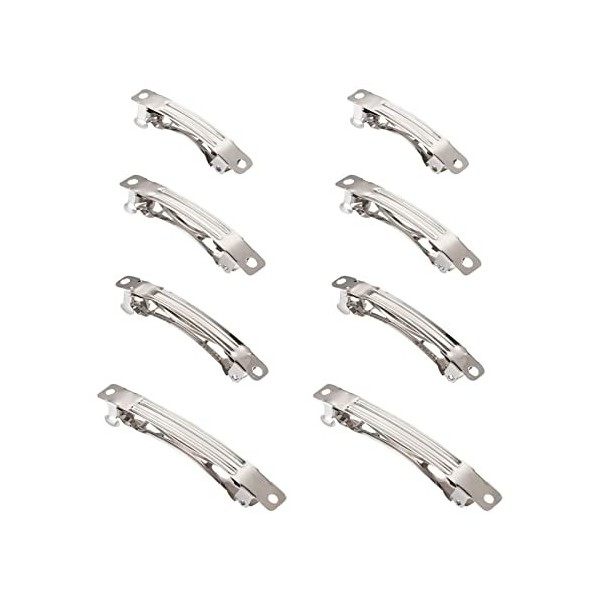 Craftdady Lot de 100 barrettes françaises vierges en fer 4 tailles 30/39/59/78 mm de long platine pour la fabrication dacces