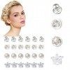 Épingle à Cheveux de Marriage,Perle Pinces à Cheveux Strass,24pcs Épingle Cheveux Spirale,Epingle Cheveux Femme,Bijoux Cheveu