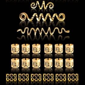 Perles De Cheveux Vikings Spiral Coils,53 Pcs Bijoux Spirales Pour