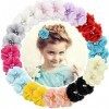 24 Pcs Bébé Filles Pinces À Cheveux En Mousseline De Soie Fleurs Barrettes De Cheveux pour Les Adolescents Enfants …