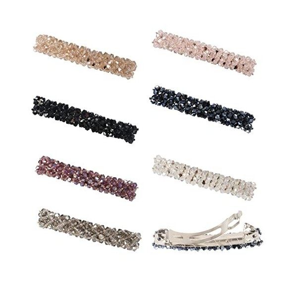 SLFYEE 7 Pièces Barrettes Cheveux Femme Strass Pince Barrettes de Cheveux Vintage Cheveux Accessoires Pour Barrettes Français