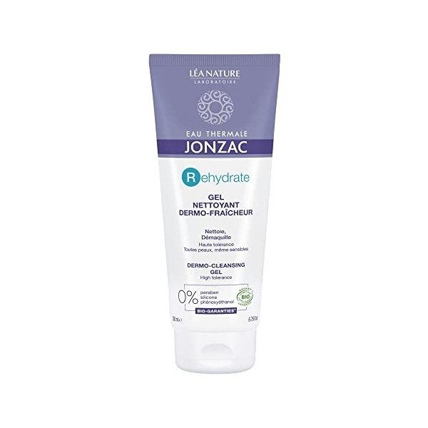 Eau Thermale Jonzac - Gel nettoyant dermo-fraîcheur - Rehydrate - Peaux déshydratées, même sensibles - Certifié Bio Cosmos Or...