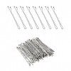 Epingles à Cheveux, 50 Pcs Argent Pinces à Cheveux Bout Rond Métal Bobby Pins pour Femmes Filles