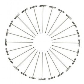 Lot de 100 épingles à perruque en acier inoxydable 53 mm